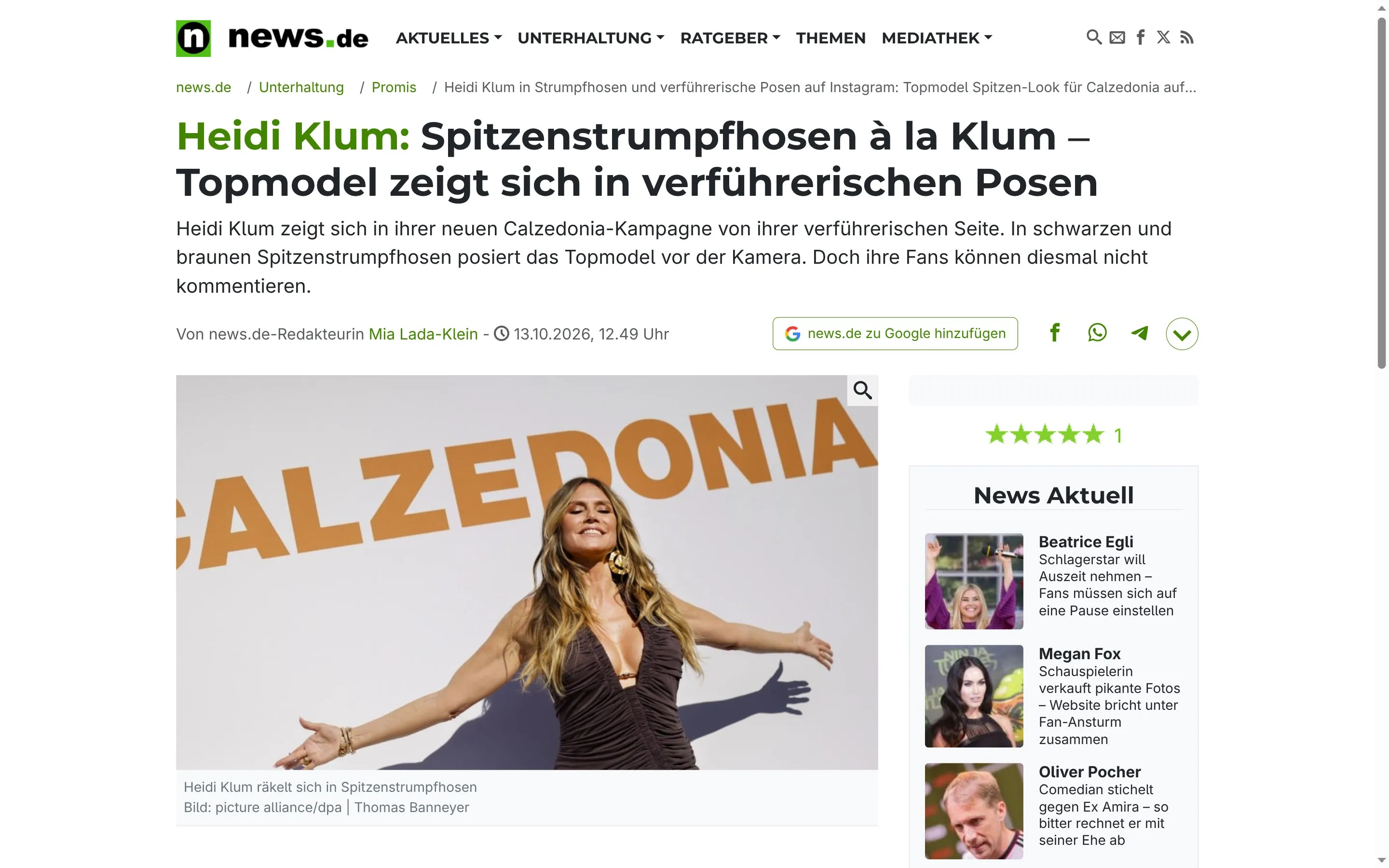 news.de article page