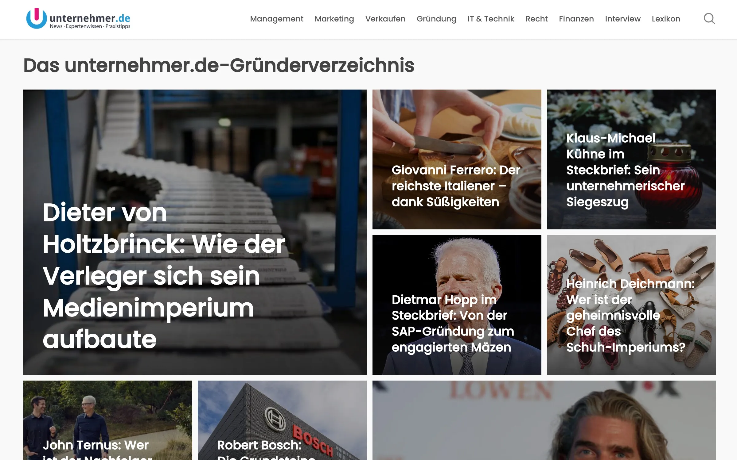 unternehmer.de founders directory